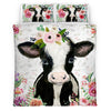 Holstein - Happy Farm Cattle Floral Bedding Set