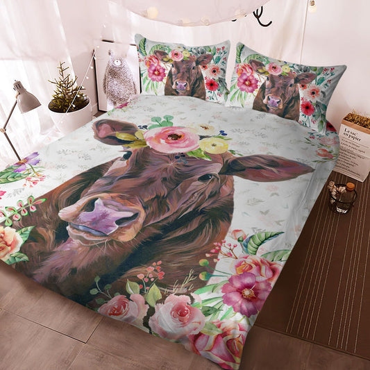 Limousin - Happy Farm Cattle Floral Bedding Set