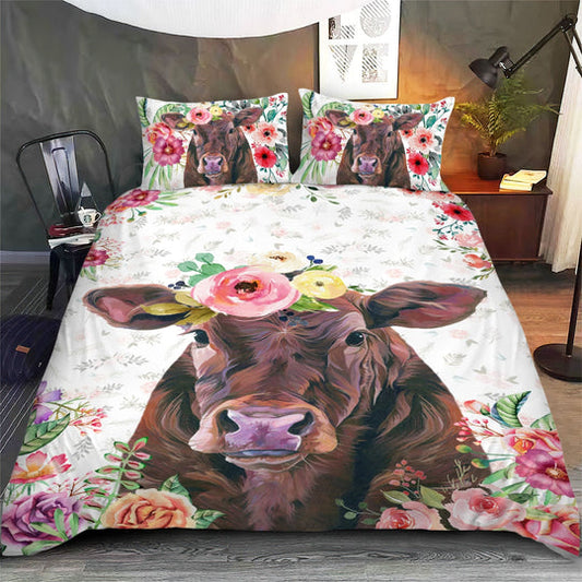 Limousin - Happy Farm Cattle Floral Bedding Set