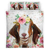 Nubian Goat - Happy Farm Cattle Floral Bedding Set