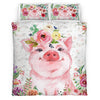 Pig - Happy Farm Cattle Floral Bedding Set