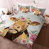 Red Angus - Happy Farm Cattle Floral Bedding Set