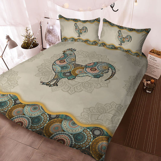 Mandala Love Chicken Bedding Set