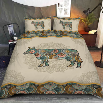 Mandala Love Holstein Cattle Bedding Set