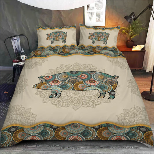 Mandala Love Pig Bedding Set