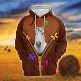 Horse Zipper Sewing To Leather Hoodie