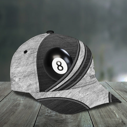 Joycorners Personalized Name Billiard Classic Grey Cap