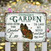 Personalized Garden Floral Art Find My Soul Custom Classic Metal Signs