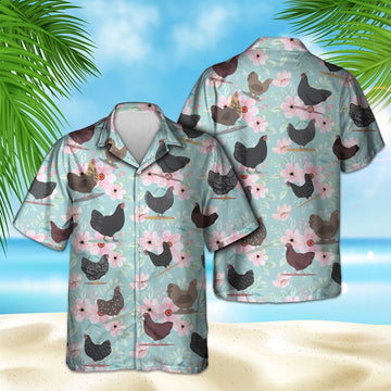 Joycorners Chicken Pattern Hawaiian Shirt