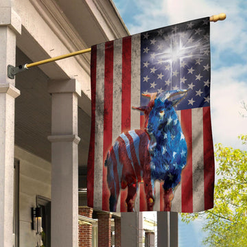 Joycorners GOAT PATRIOT USA FLAG All Printed 3D Flag