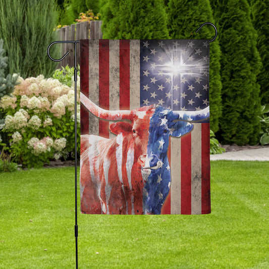 Joycorners TX-LONGHORN PATRIOT USA FLAG All Printed 3D Flag