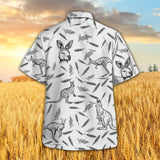 Joycorners KANGAROO PATTERN All Printed 3D Hawaiian Shirt