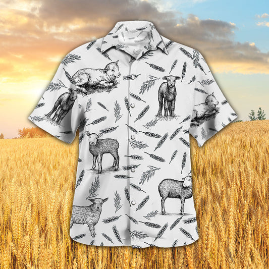 Joycorners LAMB PATTERN All Printed 3D Hawaiian Shirt