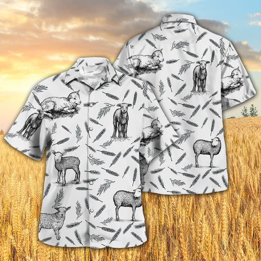 Joycorners LAMB PATTERN All Printed 3D Hawaiian Shirt