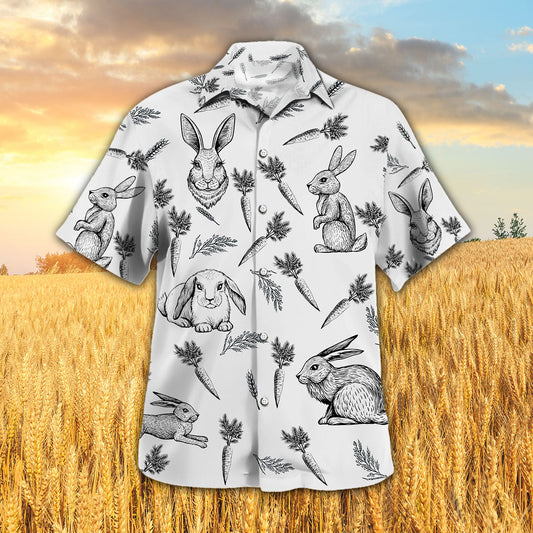 Joycorners RABBIT PATTERN All Printed 3D Hawaiian Shirt