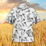Joycorners RABBIT PATTERN All Printed 3D Hawaiian Shirt