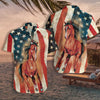 Joycorners HORSE AMERICAN FLAG All Printed 3D Hawaiian Shirt