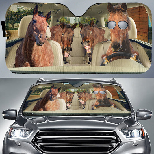 Joycorners Driving Arabian Horse All Over Printed 3D Sun Shade