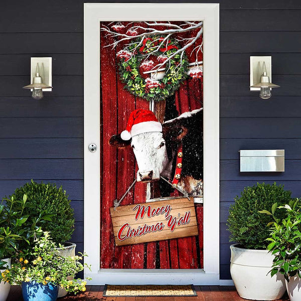 Joycorners  Cow. Cattle. Mooey Christmas Door Cover