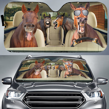 Joycorners Driving American Quarter Horse All Over Printed 3D Sun Shade