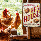 Personalized Chicken Hen House Daily Customized Classic Metal Signs