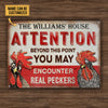 Personalized Chicken Attention Peckers Customized Classic Metal Signs