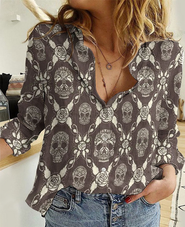 Joycorners Unisex Skull Collection 089 All Printed 3D Casual Shirt