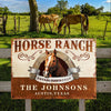 Personalized Horse Ranch Customized Classic Metal Signs