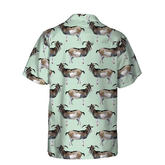 Joycorners WATERCOLOR GOAT PATTERN All Printed 3D Hawaiian Shirt