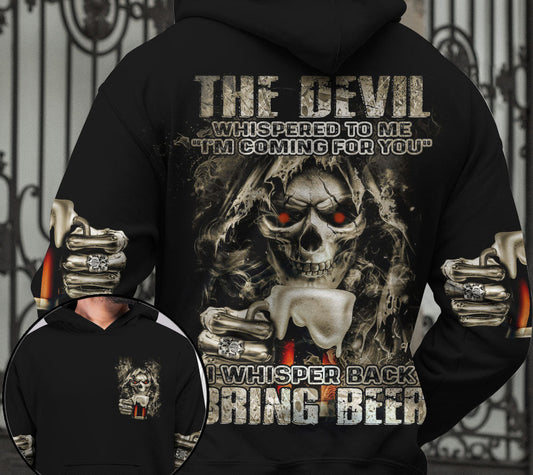 Joycorners The Devil Whispered To Me Bring Beer All Over Printed 3D Shirts