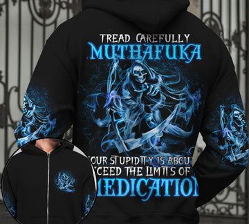 Joycorners Blue Reaper Tread Carefully Muthafuka  All Over Printed 3D Shirts