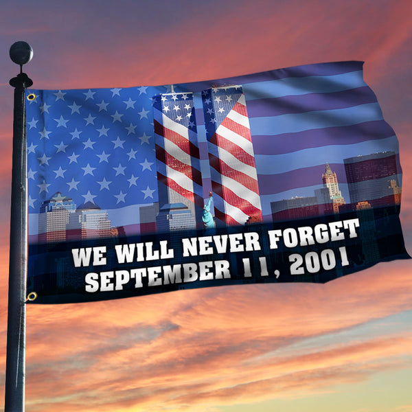 Joycorners 911 Patriot Day Grommet Flag September 11 Attacks Never Forget 9/11 All Printed 3D Flag
