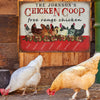 Personalized Chicken Coop Free Range Chicken Customized Classic Metal Signs