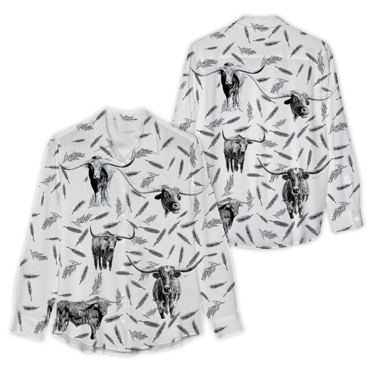 Joycorners TX-LONGHORN PATTERN Casual Shirt