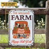 Autumn Farm Happy Harvest Happy Fall, Fall Season, Farmhouse, Outdoor Farm Decor, Custom Classic Metal Signs