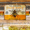 Personalized Honey Bee Fresh Customized Classic Metal Signs