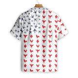 Joycorners ROOSTER AMERICAN FLAG All Printed 3D Hawaiian Shirt