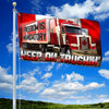 Joycorners Keep On Truckin' Freedom Is Mandatory Canadian Truck 3D All Over Printed Flag