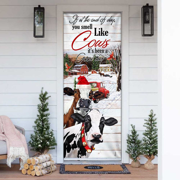 Joycorners Cow. Farm Life Christmas Door Cover