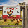 Personalized Chicken Grass Fed Free Range Customized Classic Metal Signs