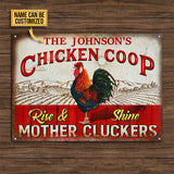 Personalized Farm Chicken Coop Rise And Shine Customized Metal Signs