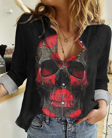 Joycorners Unisex Skull Collection 084 All Printed 3D Casual Shirt