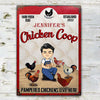 Pampered Chickens Live Here - Chicken Coop Decoration - Personalized Custom Classic Metal Signs