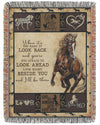 Joycorners Look Ahead Horse All Over Printed 3D Woven Blanket