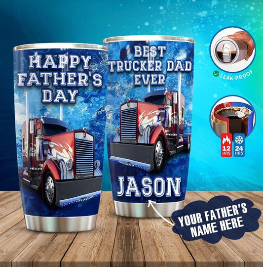 Joy corners Trucker Dad Personalized Tumbler WQ5UMO2L8G