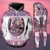 Joycorners Horse Stable Geometric Pink Legging And Hoodie Set