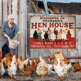 Chicken Coop Hen House Welcome Custom Classic Metal Signs