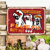 Personalized Chicken Metal Signs Fluffy Butt Hut Silkies Chicken Attention Customized Classic Metal Signs