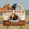 Personalized Horse Ranch Customized Classic Metal Signs