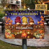 Autumn Gnomes Fall Sweet Fall Custom Classic Metal Signs, Yard Sign, Fall Gift, Fall Decor